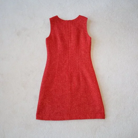 Beautiful vintage RUMI Tweed Wool blend A line mini dress made in Japan XS/S - Picture 2 of 7